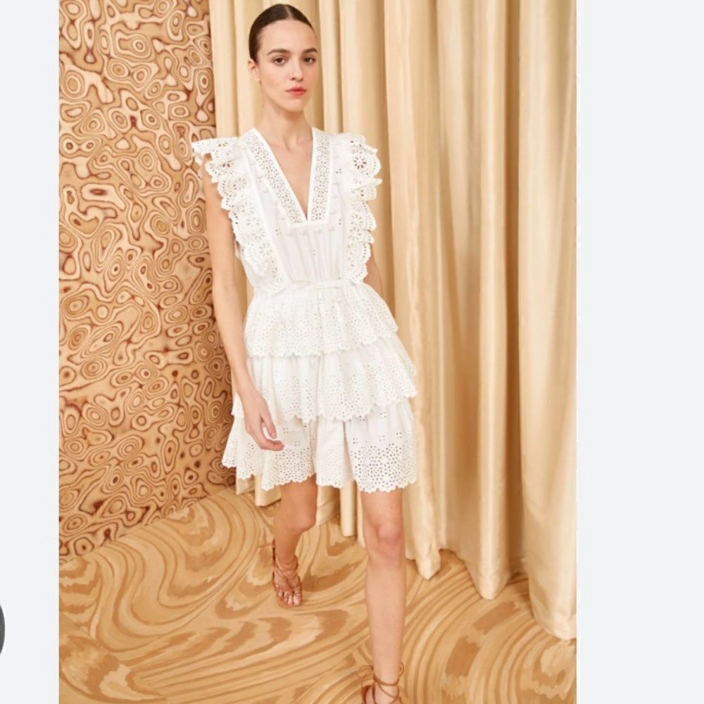 Ulla Johnson White Lace Eyelet Dress - Picture 3 of 12